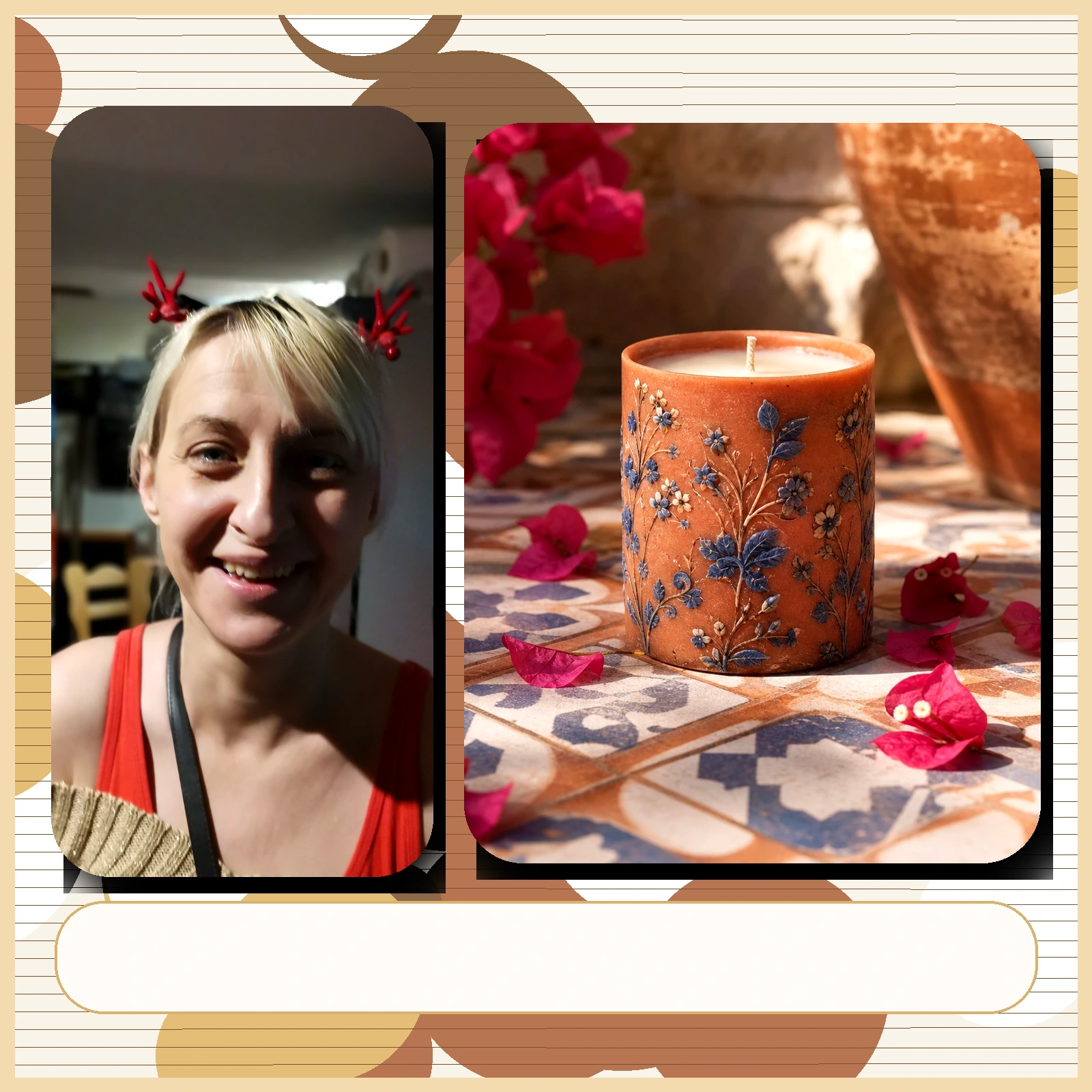Andalusischer Patio mit Anna und Kerzenbild