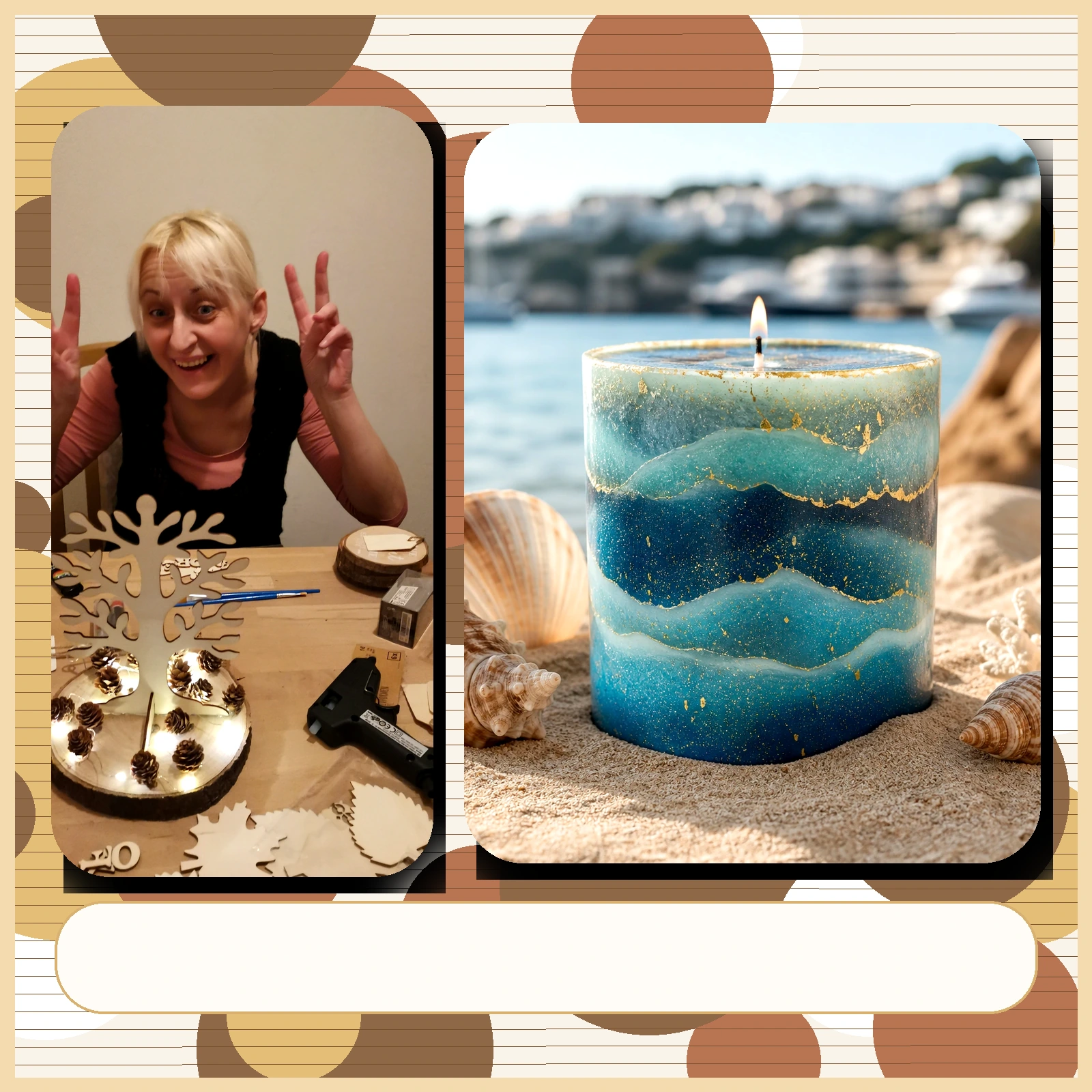 Porto Cervo Licht mit Anna und Kerzenbild
