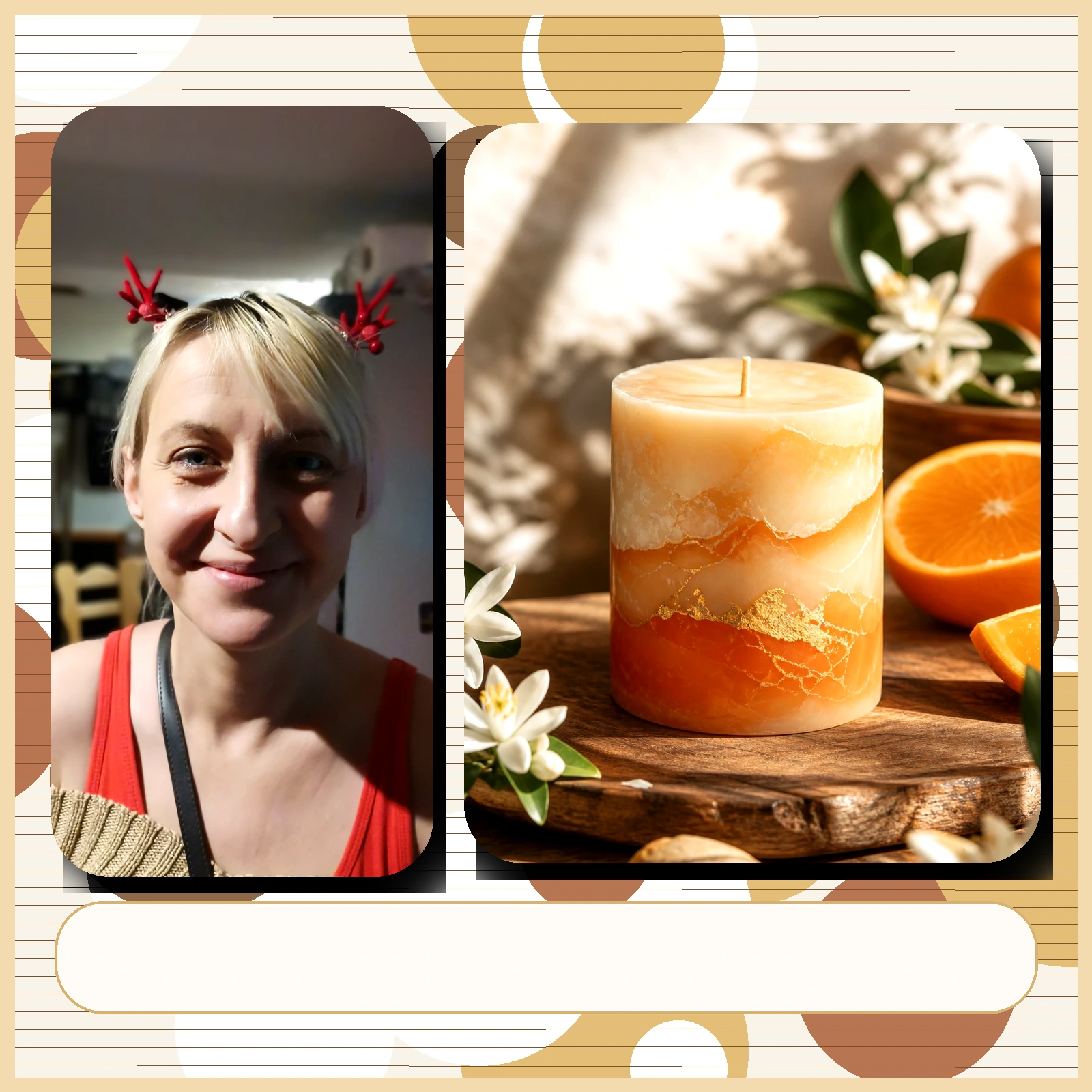Valencia Orange mit Anna und Kerzenbild