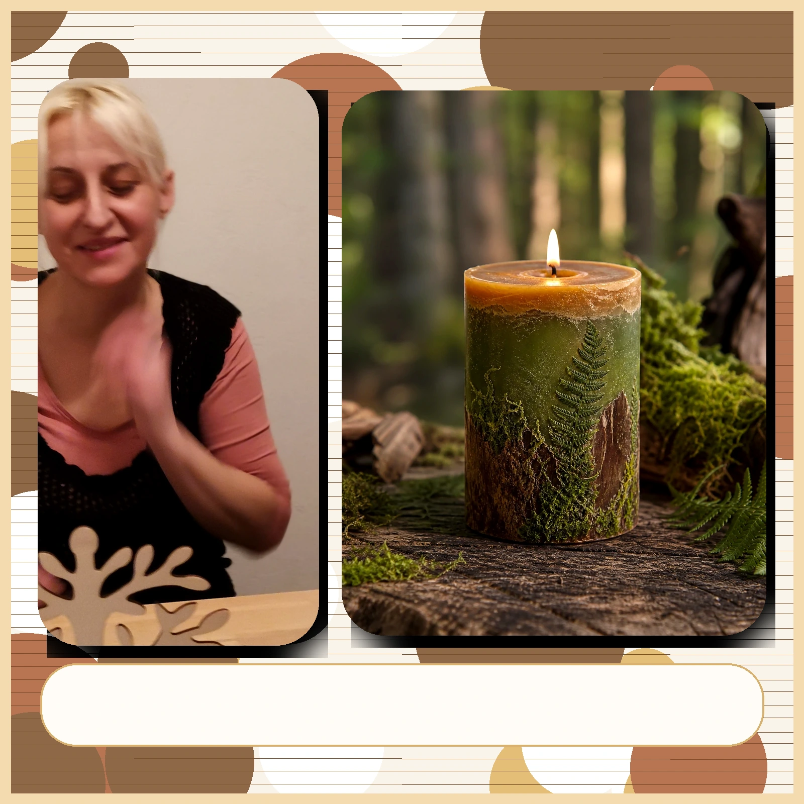 Waldlicht mit Anna und Kerzenbild