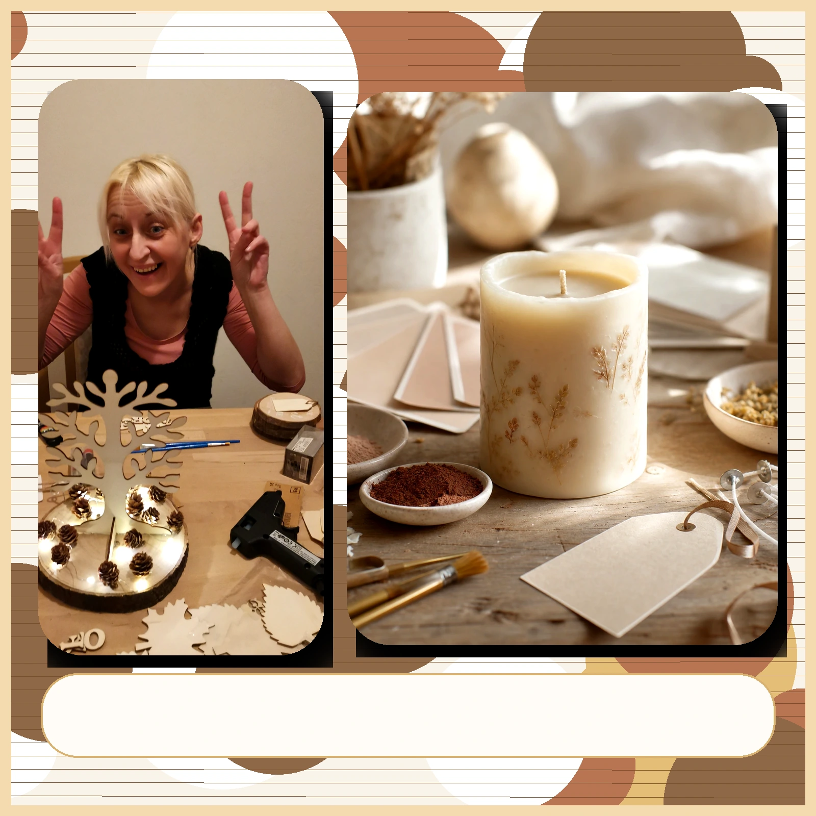 Wunschlicht Atelier mit Anna und Kerzenbild